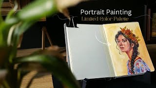 Portrait Painting  Using Limited Color Palette [upl. by Attenev507]