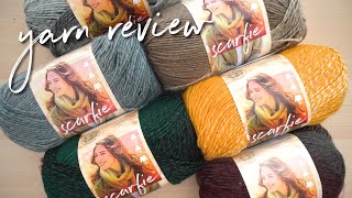 One Ball Makes a Scarf  Scarfie Yarn Review [upl. by Atla]