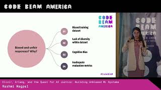 Elixir Erlang and the Quest for AI Justice  Rashmi Nagpal  Code BEAM America 2024 [upl. by Crofton]