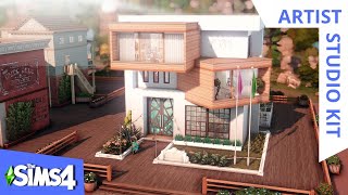 BUILD THE BEST ART CENTER WITH THE NEW ARTIST STUDIO KIT THE SIMS 4  SPEEDBUILD [upl. by Aekerly]