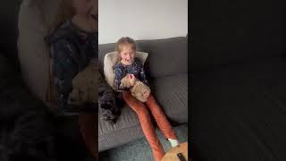 Little girl gets surprised with a new puppy [upl. by Notreve]