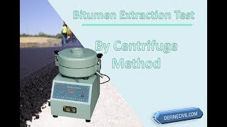 Bitumen Extraction Test APPARATUS PROCEDURE CALCULATION [upl. by Gingras683]