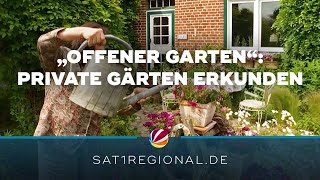 Aktion „Offener Garten“ Zum 25 Mal können Besucher private Gärten erkunden [upl. by Imotih]