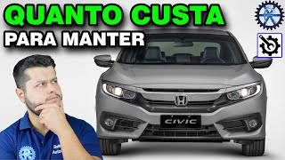 HONDA CIVIC EX 2018  QUANTO CUSTA para manter [upl. by Rabi349]