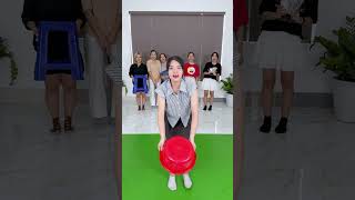 Juggling ping pong balls with objects at the company to receive prizes⚽shorts funny video [upl. by Leigh944]