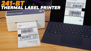 Omezizy 241BT Thermal Label Printer Unboxing and Testing [upl. by Eenar]