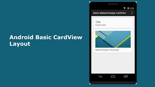 Android Basic CardView Layout [upl. by Enirehtacyram380]