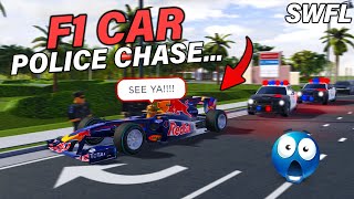 F1 CAR RUNS FROM POLICE I WENT TO JAIL  ROBLOX  Southwest Florida [upl. by Honor]