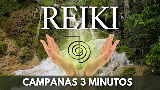 Powerful Reiki Music Bells Every 3 Minutes  Healing Body Mind Emotions [upl. by Nitnerb834]