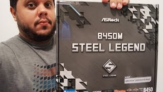 ASRock B450M Steel Legend  Placa Mãe Chegou [upl. by Adnaw723]