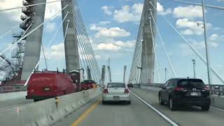 Crossing the new Goethals Bridge in 48 seconds [upl. by Adnilev]