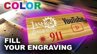 ENGRAVING WITH COLOR😜HOW TO COLOR FILL YOUR ENGRAVING LIKE A BOSS🐱‍👤 [upl. by Maisel]