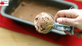 Chocolate Ice Cream Recipe Without Condensed Milk Cream Sugar Eggs Milk  No Maida No Cornflour [upl. by Eronaele]