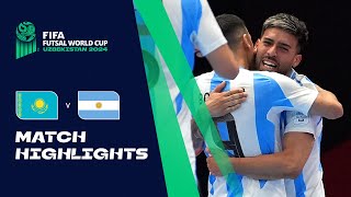 HIGHLIGHTS Kazakhstan v Argentina  FIFA Futsal World Cup Uzbekistan 2024 [upl. by Halford]