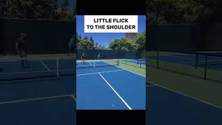 SEND A LITTLE FLICK TO THE SHOULDER pickleball pickleballhighlights pickleballpro [upl. by Ambrosine]