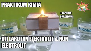 PRAKTIKUM KIMIA  UJI LARUTAN ELEKTROLIT DAN NON ELEKTROLIT [upl. by Nalyac]