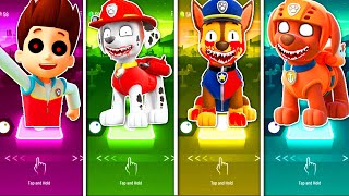 Ryder EXE vs Marshall EXE vs Chase EXE vs Zuma EXE Paw Patrol Tiles Hop EDM Rush [upl. by Averyl]