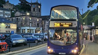 Huddersfield to Holmfirth YJ54XTU 32507 Volvo B7TL Wright Eclipse Gemini First X63 branded on 314 [upl. by Now353]