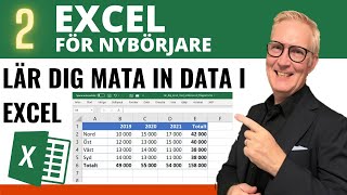 Grundläggande Excel 2 Lär dig mata in data i Excel [upl. by Ahsakal]