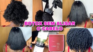 COMO SOLTAR OS CACHOS e REDUZIR VOLUME do CABELO CRESPO  Botox NUANCE Liso Perfeito [upl. by Dimond]