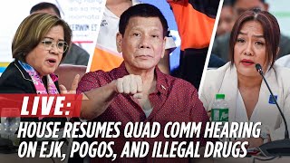 LIVE House resumes quad comm hearing on EJK Duterte drug war  November 7 [upl. by Anaiad]