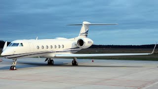 Gulfstream G550 N550GU  Olsztyn Mazury Airport EPSY  Lotnisko Olsztyn Mazury  HD [upl. by Gayner]