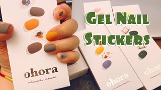 Ohora Nails Application  Matte Gel Stickers [upl. by Corilla]