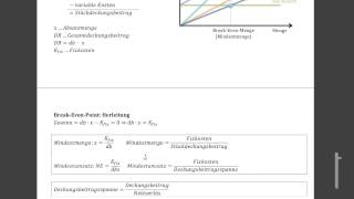 Kostenrechnung 03 BreakEvenAnalyse 1 DE [upl. by Medor]