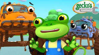 Muddy Max Gets Stuck  Geckos Garage 🚚  Cartoons For Kids  Toddler Fun Learning [upl. by Rein]