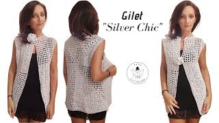 TUTORIAL Cardigan Gilet uncinetto quotSilver Chicquot by la fata tuttofare [upl. by Htebzile810]