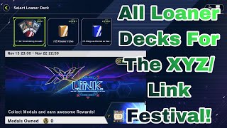 All Loaner Decks For The XYZLink Festival  YuGiOh Master Duel [upl. by Tacklind9]