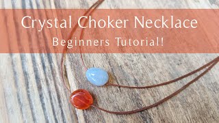 Doubled Layered Choker Necklace DIY  How to Make a Gemstone Double Choker Necklace  Easy Tutorial [upl. by Negiam]