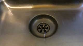 Interesting kitchen sinkdrain with sinkplug 535 mm with little whirlpool and gurgling sound [upl. by Heid256]