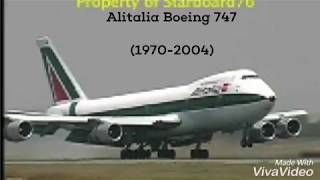 Alitalia Boeing 747 Fleet History 19702004 [upl. by Menken]