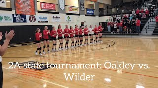 OakleyWilder 2A state volleyball [upl. by Nottarts611]