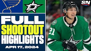 St Louis Blues at Dallas Stars  FULL Shootout Highlights  April 17 2024 [upl. by Aihtenyc110]