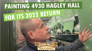 Repainting 4930 Hagley Hall in its new 2022 livery  Severn Valley Railway [upl. by Anrol365]