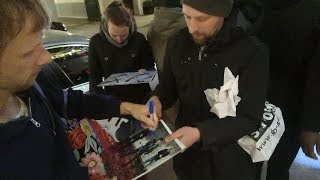 Muse signing autographs in Paris [upl. by Eesyak]