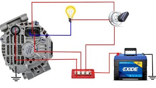 5 pin alternator wiring diagram  how to wire a 5 pin alternator  5 wire alternator connection [upl. by Gian]