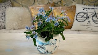 Floristry Tutorial How to use Blue Tweedia Flowers [upl. by Gairc911]