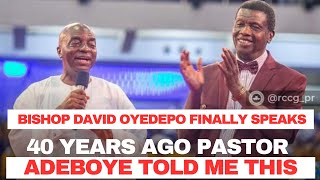 Bishop David Oyedepo Finally speaks The First Day I encountered Pastor EA Adeboye [upl. by Joline]