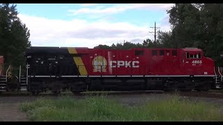 CPKC Freight w KCS 4805 New Paint Scheme in Texarkana TX 91624 [upl. by Fleta]