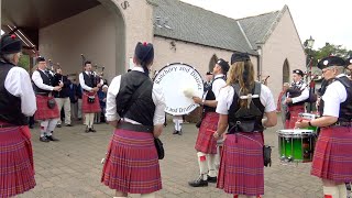 quotDawning of the dayquot as Copenhagen Pipe Band join Banchory and District Pipes and Drums in Braemar [upl. by Nawuq232]