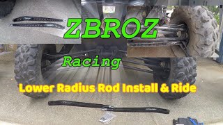 CanAm Maverick X3 ZBROZ Racing Lower Radius Rods Install and Ride [upl. by Lurline430]