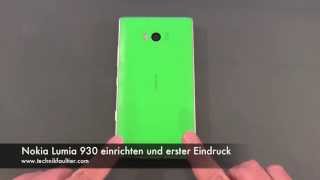 Nokia Lumia 930 einrichten und erster Eindruck [upl. by Neelahtak]