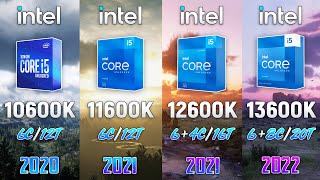 i5 10600K vs i5 11600K vs i5 12600K vs i5 13600K  Test in 8 Games [upl. by Ellison]