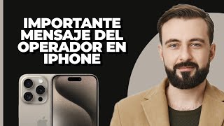 Cómo Arreglar Error de Mensaje Importante del Operador en iPhone  Desbloquear iPhone [upl. by Abbate47]