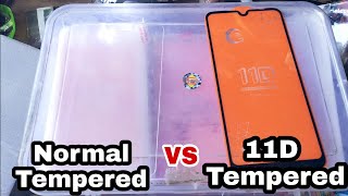 who is best tempered glass💥🔥 experiment 🔥normal vs 11D gorilla glass [upl. by Roth744]