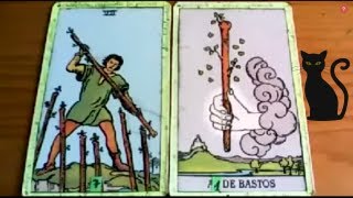 Combinaciones tarot con EL SIETE DE BASTOS  ARCANOS MENORES DE BASTOS Por TARA [upl. by Kraul629]