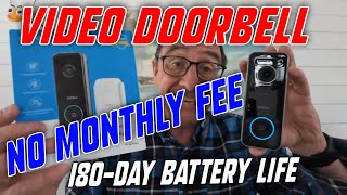 Video Doorbell No Monthly Fee 180Day Battery Life [upl. by Egedan297]